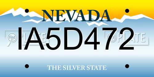 IA5D472 Nevada License Plate