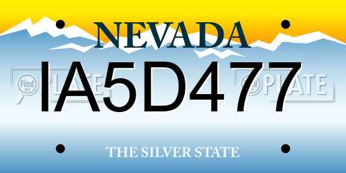 IA5D477 Nevada License Plate