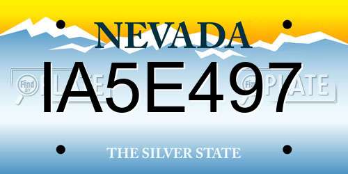IA5E497 Nevada License Plate