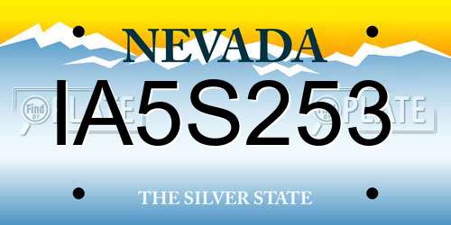 IA5S253 Nevada License Plate