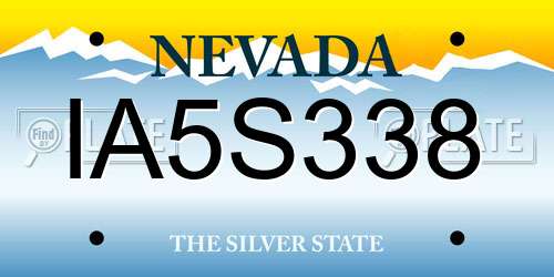IA5S338 Nevada License Plate