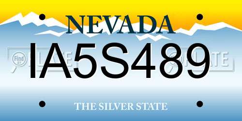 IA5S489 Nevada License Plate