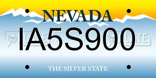 IA5S900 Nevada License Plate