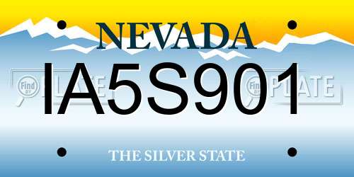 IA5S901 Nevada License Plate