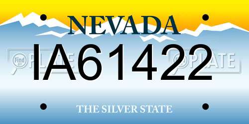 IA61422 Nevada License Plate
