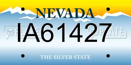 IA61427 Nevada License Plate