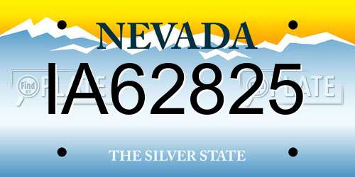 IA62825 Nevada License Plate