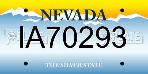 IA70293 Nevada License Plate