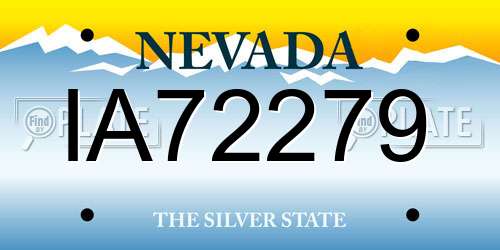 IA72279 Nevada License Plate