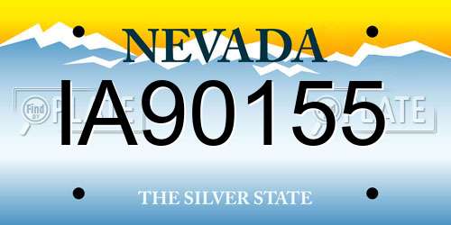 IA90155 Nevada License Plate
