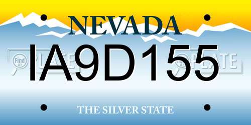 IA9D155 Nevada License Plate
