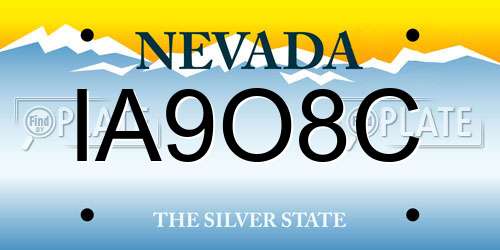IA9O8C Nevada License Plate