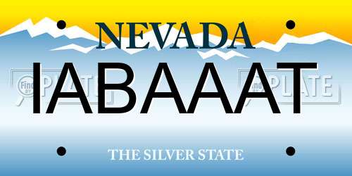 IABAAAT Nevada License Plate