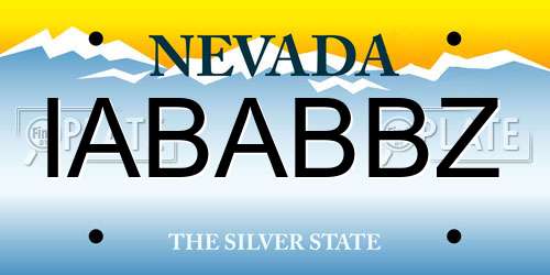 IABABBZ Nevada License Plate