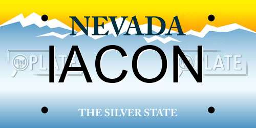 IACON Nevada License Plate