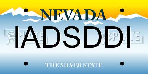 IADSDDI Nevada License Plate