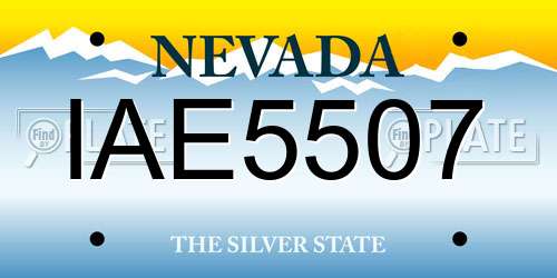 IAE5507 Nevada License Plate