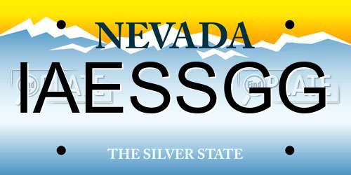 IAESSGG Nevada License Plate