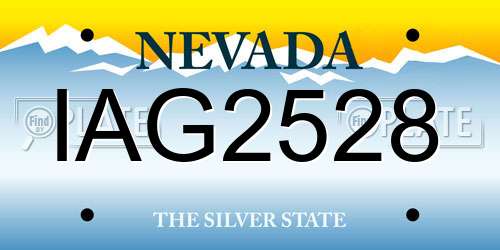 IAG2528 Nevada License Plate