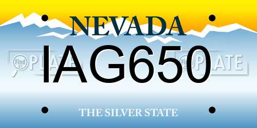 IAG650 Nevada License Plate