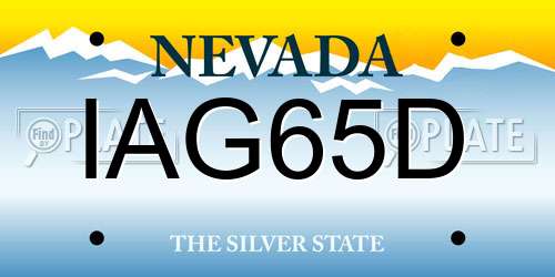 IAG65D Nevada License Plate