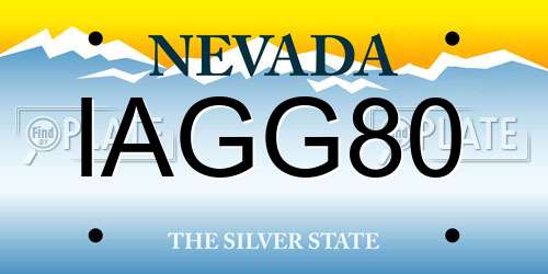 IAGG80 Nevada License Plate