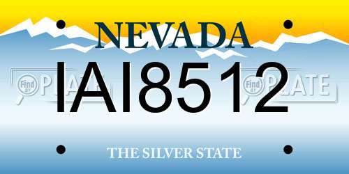 IAI8512 Nevada License Plate