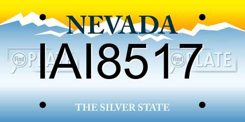IAI8517 Nevada License Plate