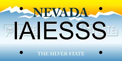 IAIESSS Nevada License Plate