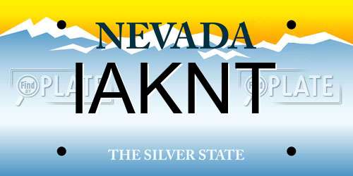 IAKNT Nevada License Plate