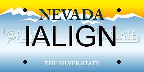 IALIGN Nevada License Plate