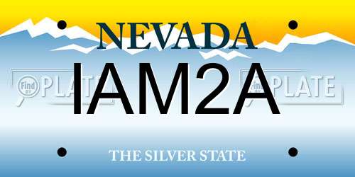 IAM2A Nevada License Plate