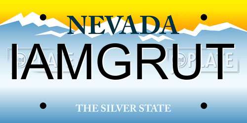 IAMGRUT Nevada License Plate