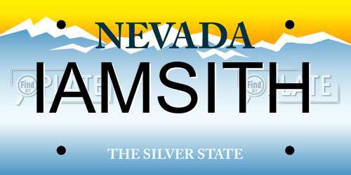 IAMSITH Nevada License Plate