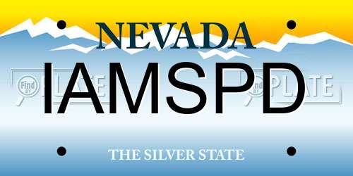IAMSPD Nevada License Plate