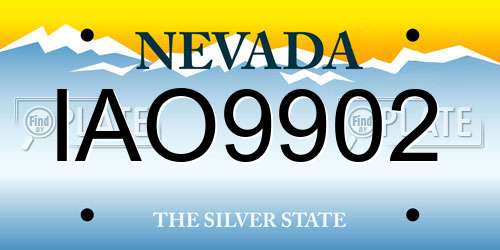 IAO9902 Nevada License Plate