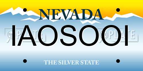 IAOSOOI Nevada License Plate