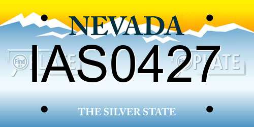 IAS0427 Nevada License Plate