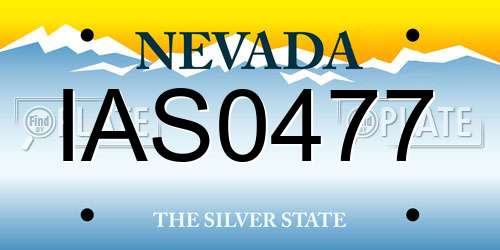 IAS0477 Nevada License Plate