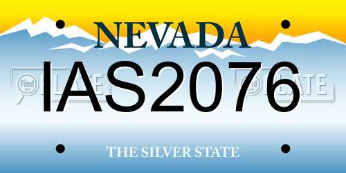 IAS2076 Nevada License Plate