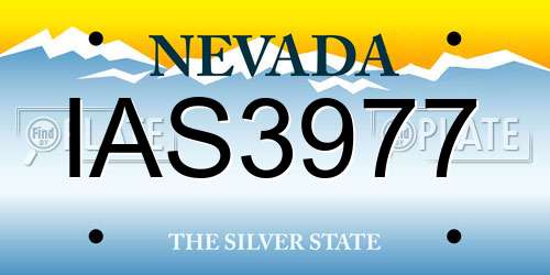 IAS3977 Nevada License Plate