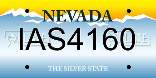 IAS4160 Nevada License Plate