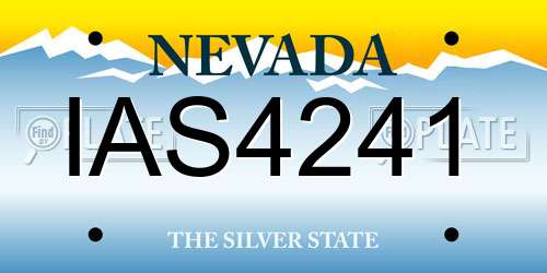 IAS4241 Nevada License Plate