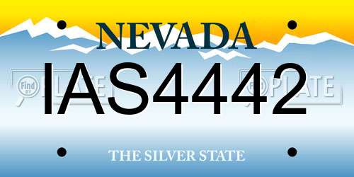IAS4442 Nevada License Plate