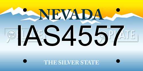 IAS4557 Nevada License Plate