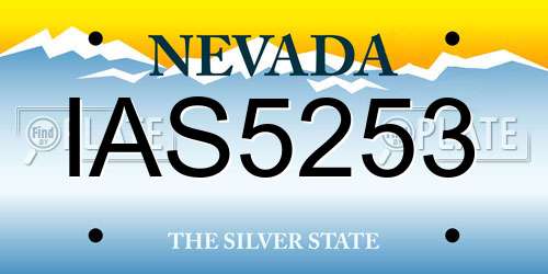 IAS5253 Nevada License Plate