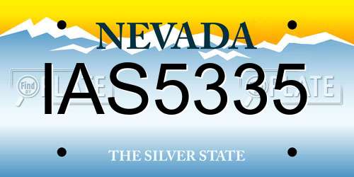 IAS5335 Nevada License Plate