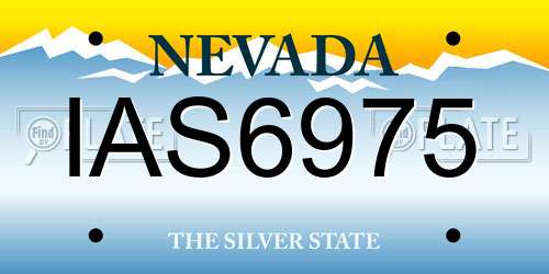 IAS6975 Nevada License Plate