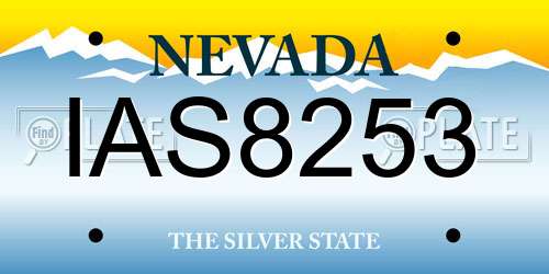 IAS8253 Nevada License Plate