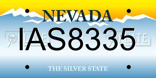 IAS8335 Nevada License Plate